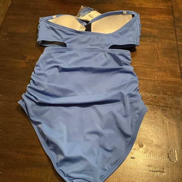 LOFT Beach Vibrant Blue Swimsuit size 0 NWT - Picture 3 of 6